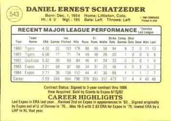 Dan Schatzeder  baseball card collectible - Main Image 2