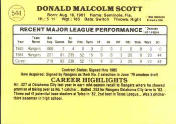 Donnie Scott  baseball card collectible - Main Image 2