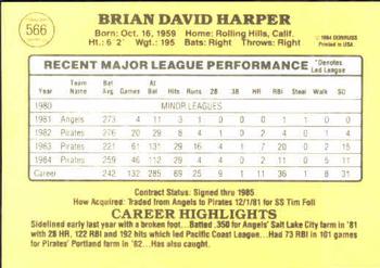 Brian Harper  baseball card collectible - Main Image 2