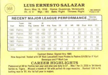 Luis Salazar  baseball card collectible - Main Image 2