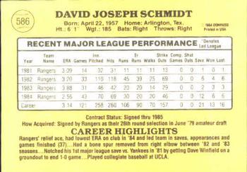 Dave Schmidt  baseball card collectible - Main Image 2