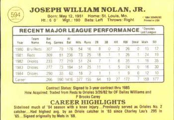 Joe Nolan  baseball card collectible - Main Image 2