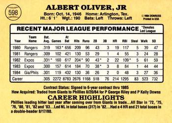 Al Oliver  baseball card collectible - Main Image 2