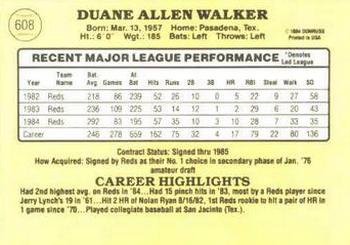 Duane Walker  baseball card collectible - Main Image 2