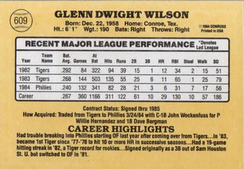 Glenn Wilson  baseball card collectible - Main Image 2