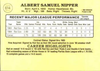 Al Nipper  baseball card collectible - Main Image 2