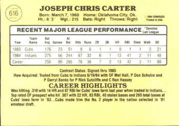 Joe Carter  baseball card collectible - Main Image 2