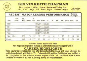 Kelvin Chapman  baseball card collectible - Main Image 2