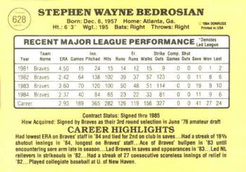 Steve Bedrosian  baseball card collectible - Main Image 2
