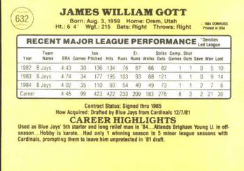 Jim Gott  baseball card collectible - Main Image 2