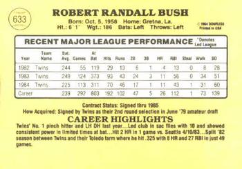 Randy Bush  baseball card collectible - Main Image 2