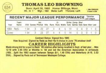 Tom Browning  baseball card collectible - Main Image 2