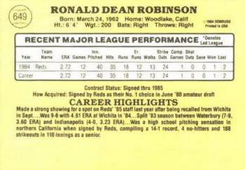 Ron Robinson  baseball card collectible - Main Image 2