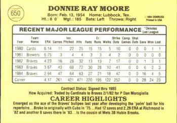 Donnie Moore  baseball card collectible - Main Image 2