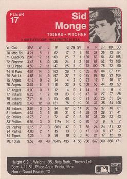 Sid Monge  baseball card collectible - Main Image 2