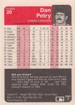 Dan Petry  baseball card collectible - Main Image 2