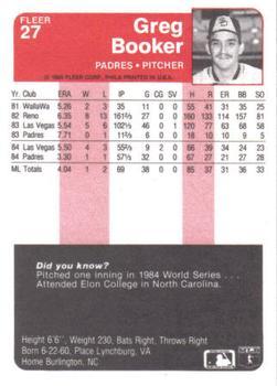 Greg Booker  baseball card collectible - Main Image 2