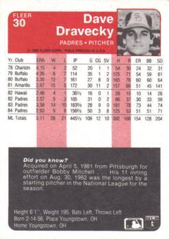 Dave Dravecky  baseball card collectible - Main Image 2