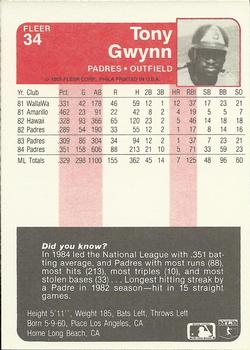 Tony Gwynn  baseball card collectible - Main Image 2