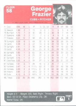 George Frazier  baseball card collectible - Main Image 2