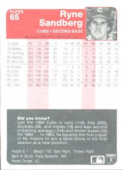 Ryne Sandberg  baseball card collectible - Main Image 2