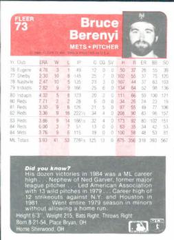 Bruce Berenyi  baseball card collectible - Main Image 2
