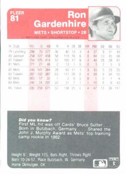 Ron Gardenhire  baseball card collectible - Main Image 2