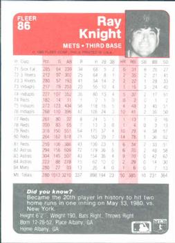 Ray Knight  baseball card collectible - Main Image 2