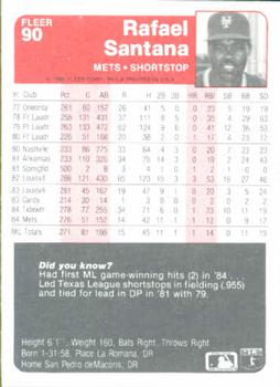 Rafael Santana  baseball card collectible - Main Image 2