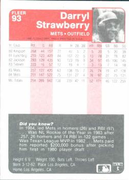 Darryl Strawberry  baseball card collectible - Main Image 2