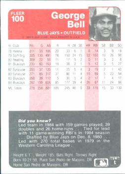 George Bell  baseball card collectible - Main Image 2