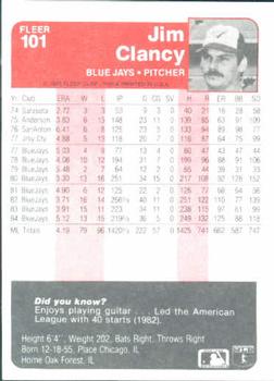 Jim Clancy  baseball card collectible - Main Image 2