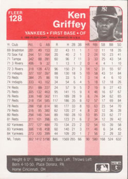 Ken Griffey  baseball card collectible - Main Image 2