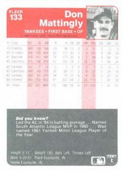 Don Mattingly  baseball card collectible - Main Image 2