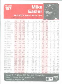 Mike Easler  baseball card collectible - Main Image 2