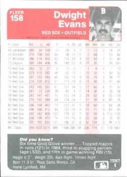 Dwight Evans  baseball card collectible - Main Image 2