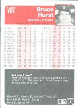 Bruce Hurst  baseball card collectible - Main Image 2