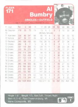 Al Bumbry  baseball card collectible - Main Image 2