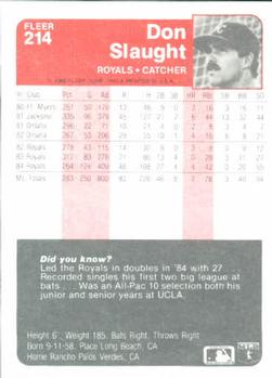 Don Slaught  baseball card collectible - Main Image 2
