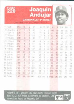 Joaquin Andujar  baseball card collectible - Main Image 2