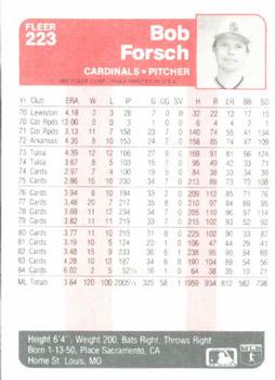 Bob Forsch  baseball card collectible - Main Image 2