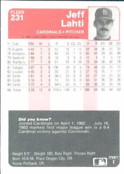 Jeff Lahti  baseball card collectible - Main Image 2