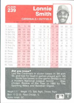 Lonnie Smith  baseball card collectible - Main Image 2