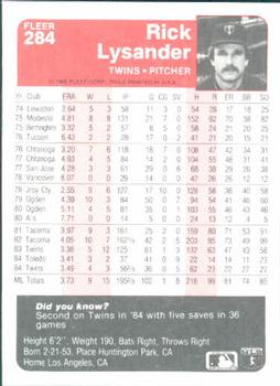 Rick Lysander  baseball card collectible - Main Image 2