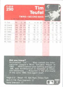 Tim Teufel  baseball card collectible - Main Image 2