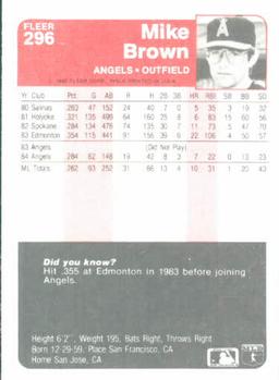 Mike Brown  baseball card collectible - Main Image 2