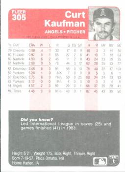 Curt Kaufman  baseball card collectible - Main Image 2