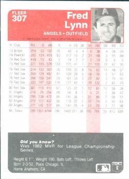 Fred Lynn  baseball card collectible - Main Image 2
