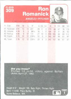 Ron Romanick  baseball card collectible - Main Image 2