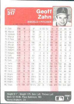 Geoff Zahn  baseball card collectible - Main Image 2